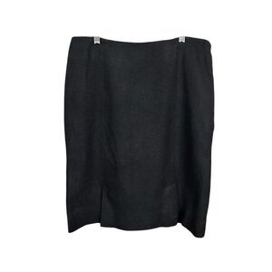 George Simonton Luxe Women’s Sz 12 Black Knee Length Side Zip A Line Skirt